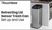 iTouchless Retracting Lid Sensor Trash Can Set Up and Use