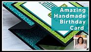 🔴 Amazing Handmade Birthday Card | Double Z- Fold Card Tutorial