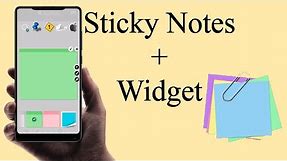 How To Use Sticky Notes + Widget on your Android | The NetTalker Tips