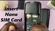 How To Insert Nano SIM Card In Nokia Phones - Nokia 105, 105 4G, 106, 225, 3310, 110, 8110