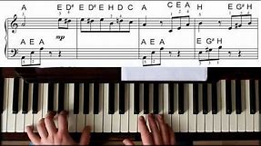 Für Elise - Piano tutorial - easy version