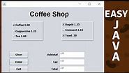 Easy Java: Java Coffee Shop Program