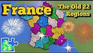 FRANCE MAP BEFORE 2016 || 22 Regions of Old France! || World Geography for Kids