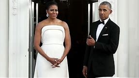 Barack Obama Gives a Thumbs Up For Michelle's White State Dinner Dress