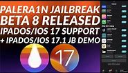 Palera1n Jailbreak Beta 8 with iPadOS/iOS 17 Jailbreak Support + iPadOS/iOS 17.1 Jailbreak Demo