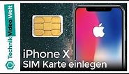 iPhone X SIM einsetzen