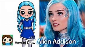 How to Draw Addison as an Alien | Disney Zombies