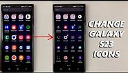 How To Change Icons On Samsung Galaxy S23's