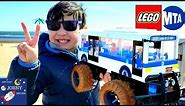 Johny Makes A LEGO NYC MTA BUS TOY With RC Monster Wheels