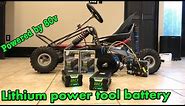 (E6) How to Build an Electric Gokart using cordless tool battery’s!
