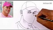 How To Draw Realistic Face John Cena Easy Pencil Sketch Portrait #wwe #johncena