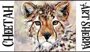 CHEETAH FACE AND EYES Beginners Learn to paint Acrylic Tutorial Step by Step