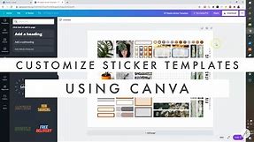 Customize Planner Sticker Templates Using Canva // Print then Cut Stickers With Cricut Explore