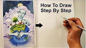 How To Draw Step By Step Environment Day | Pencil Drawing Tutorial Video