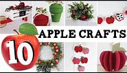 10 Apple DIY Crafts (EASY) Fall Home Decor Ideas