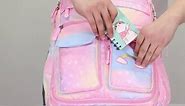 Kawaii Backpack Pink Girls School Backpacks Starry Rainbow Backpack Cute Bookbag Elementary School Laptop Backpack Travel Bag (Pink,16.5Inch)