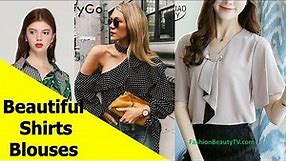 50 Beautiful Shirt and Blouse Designs For Women S15