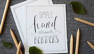 6 Simple Borders for Your Hand Lettering Projects