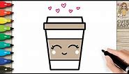 How to Draw Cute Coffee Very Very Easy for Kids