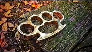 Making BRASS KNUCKLES (Knuckle Dusters) Using Stock Removal