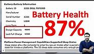 Check Your Laptop's Battery Health using CMD