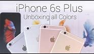 iPhone 6s Plus Unboxing & Color Comparison! (Rose Gold, Silver, Gold, & Space Gray)