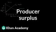 Producer surplus | Consumer and producer surplus | Microeconomics | Khan Academy