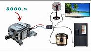 How to turn a washing machine motor into a 250v generator