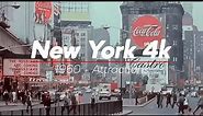 New York 1960 Attractions - [New York 4k] 🗽