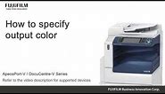 How to specify output color