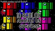 Roblox Among Us Outfits With *codes and links*