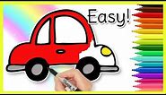 How to Draw a CAR - Easy Kids Drawings