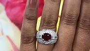 Vintage Ruby and Diamond Engagement Ring