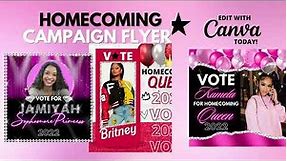 Homecoming Queen Campaign Flyers - Start Campaigning today!