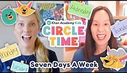 Kids Calendar | Create A Back To School Workspace | Count to 7 | Circle Time With Khan Academy Kids