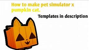 How to make Pet sim x Papercraft pumpkin cat