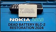 Nokia 3310 Dead Battery Restoration | Nokia BLC-2 battery for 3310/3410/3510 Battery Repairing