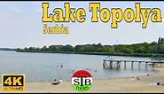 Lake Topolya 🇷🇸 Serbia Summer time 2022, Walking on the beach [16 min] 4k HDR
