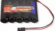 Tenergy NiMH Receiver RX Battery with Hitec Connectors 6V 2000mAh High Capacity Rechargeable Battery Pack for RC Airplanes/RC Aircrafts and More