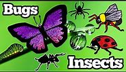 Let's Draw Bugs and Insects Together! | Drawing and Coloring with Glitter & Googly Eyes