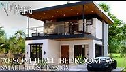 Modern Minimalist Design | Small House Design 3-Bedroom | 70 Sqm Only