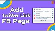 how to add twitter account on Facebook page 2021 | how to link twitter to facebook page | F HOQUE |