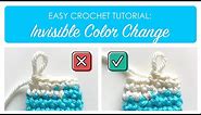 How to Crochet: INVISIBLE COLOR CHANGE || Easy Amigurumi DIY Tutorial for Even Rows of Color