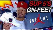 Jordan x Supreme 5's W/ On-Feet Review
