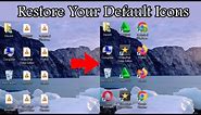 Same Icon Problem in Windows 7 | How to Restore Default Icons in windows 7 | PC Same Icon Problem