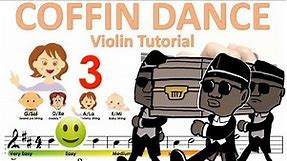 Coffin Dance sheet music and easy violin tutorial