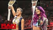 Sasha Banks & Bayley celebrate their WWE Women's Tag Team Championship victory: Raw, Feb. 18, 2019