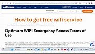 How to get free wifi from Optimum