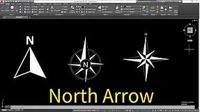 North Arrow Drawing in AutoCAD Block ⏬ Download Link