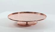 MyGift Hammered Copper Tone Metal Lazy Susan Turntable, 12 Inch Rotating Tray